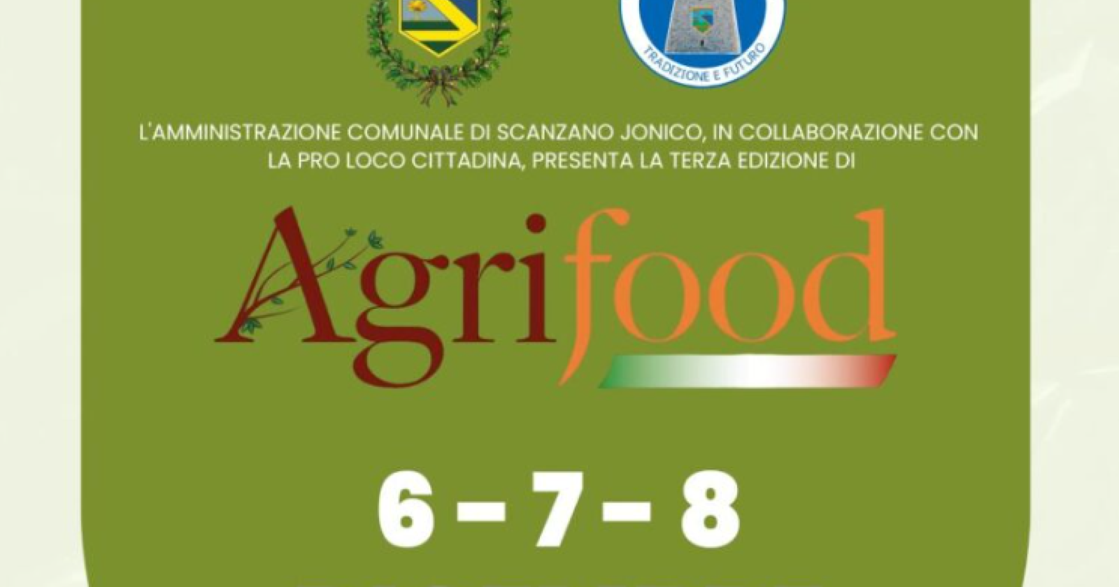 Scanzano Jonico, al via la terza edizione di AgriFood: il cuore dell’eccellenza agroalimentare lucana