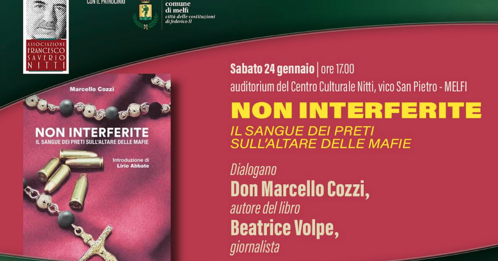 Fede contro mafia: i preti scomodi raccontati da don Marcello Cozzi a Lavello