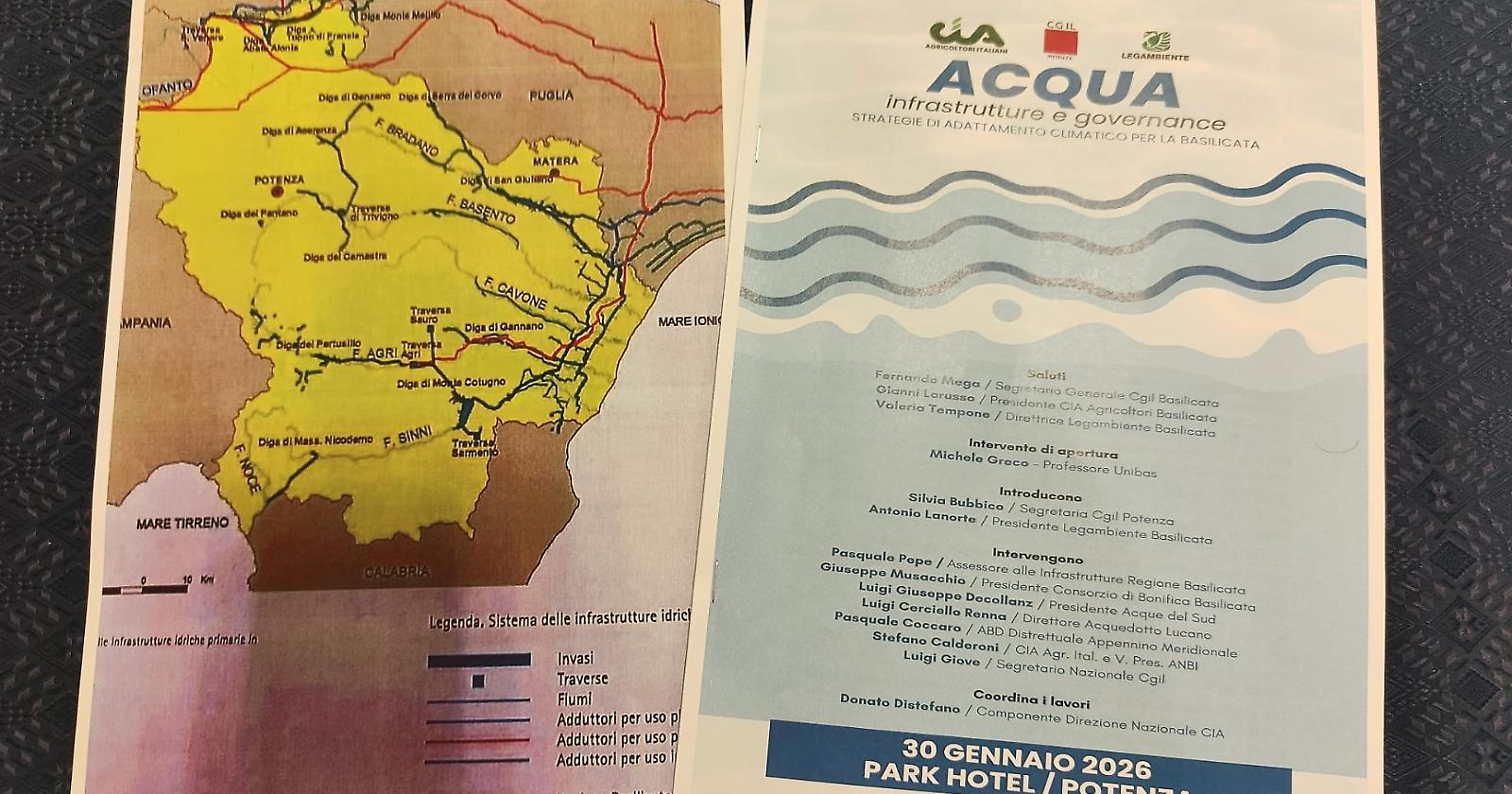 Stress idrico e sviluppo: il convegno di Potenza lancia le priorit&agrave; per la Basilicata