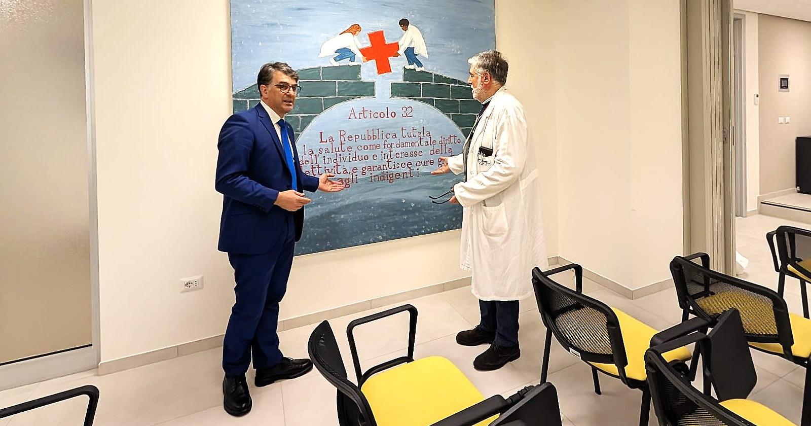 Cicala in visita all'ospedale di Villa d'Agri, dalla programmazione ai fatti: &laquo;Offrire i migliori servizi per i cittadini del nostro il territorio&raquo;