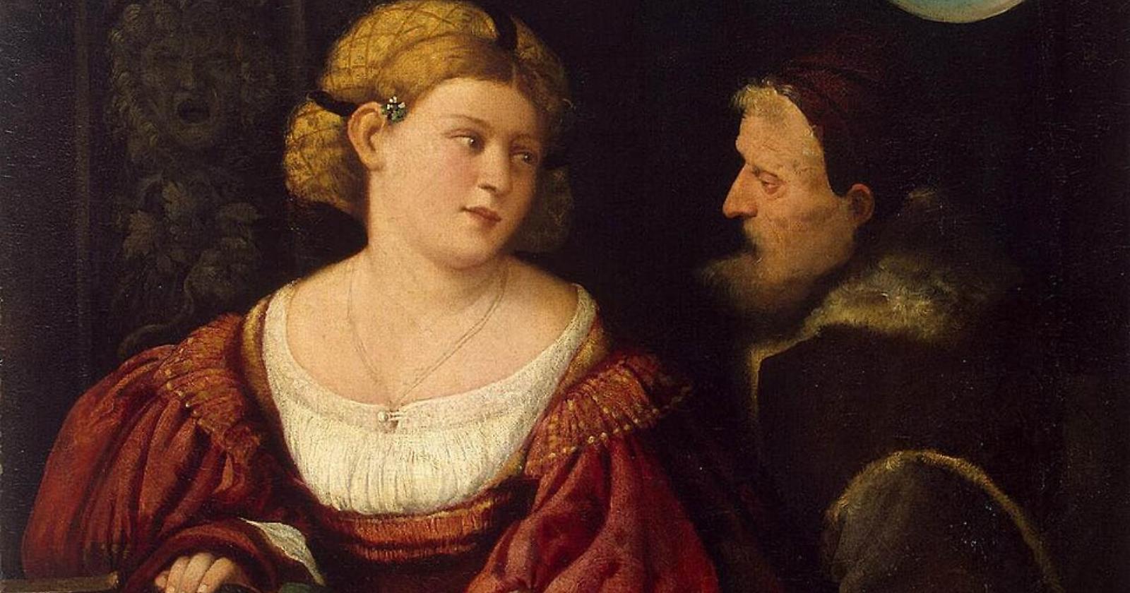 Giovanni  Cariani - Seduzione - Museo dell'Ermitage 