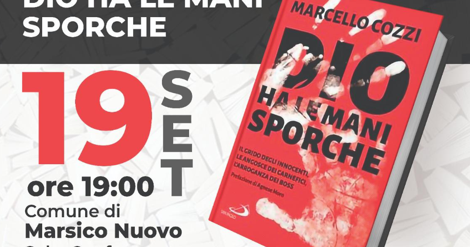 Presentato a Marsico Nuovo l’ultimo libro di Don Marcello Cozzi 