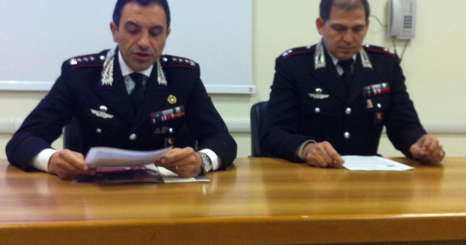 Il colonnello Basilicata e il tenente colonnello Del Gaudio