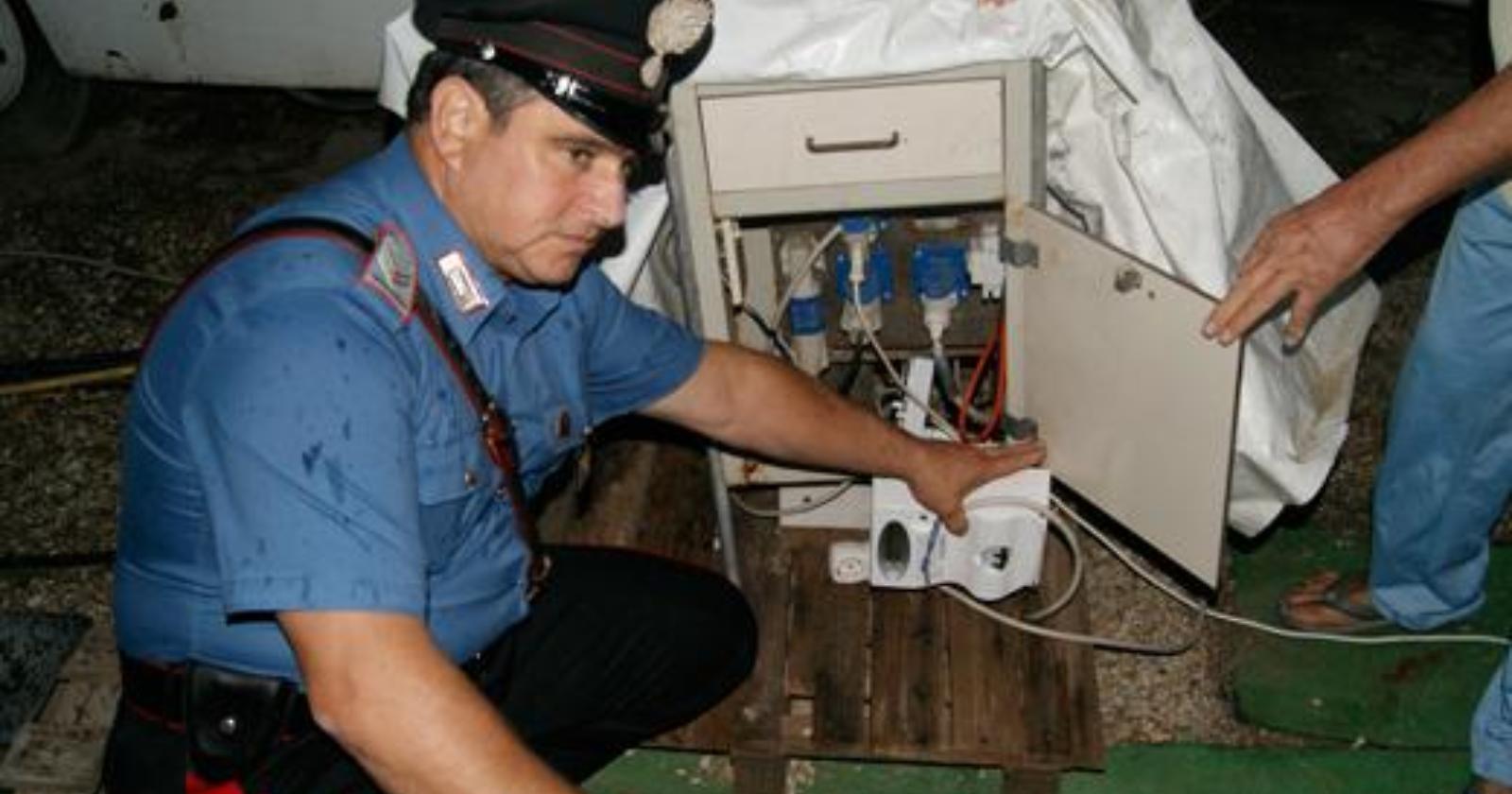 Furto di energia elettrica: un arresto