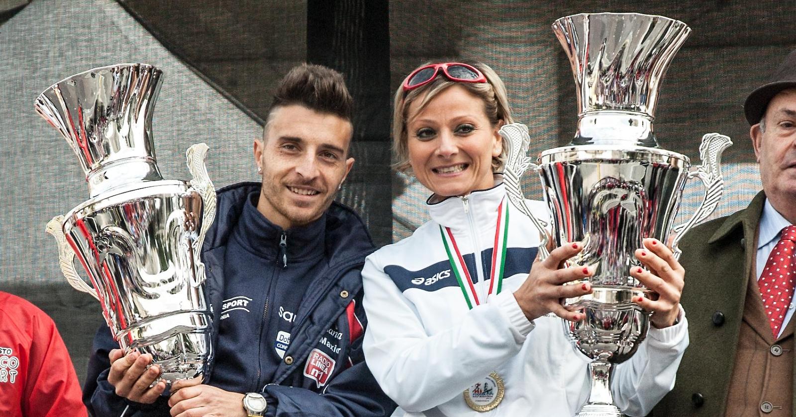Dario e Alessandra, il re e la regina della "Foggia City Half Marathon"