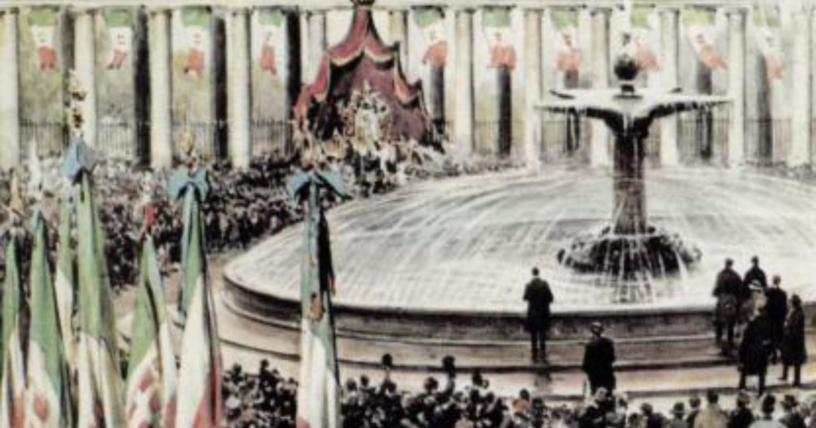 Oggi, 21 marzo 1924, s'inaugura a Foggia la fontana del Sele, davanti alla Madonna dei Sette Veli