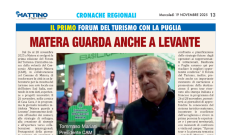 Il primo forum del turismo con la Puglia, Matera guarda anche a Levante