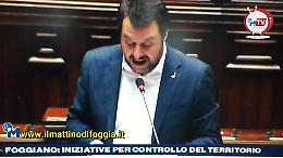 Salvini annuncia rinforzi di uomini e telecamere contro la criminalità in provincia di Foggia