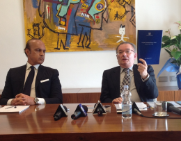 Squinzi a Foggia: «Incivile lo Stato che non paga i propri debiti, aziende al collasso»