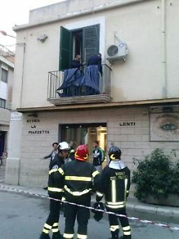 Le foto dove è avvenuta l'esplosione, in via Ginnetto a Foggia
