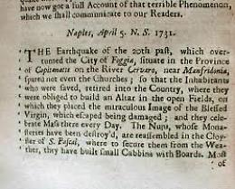Oggi, 20 marzo 1731, il terremoto che distrusse un terzo di Foggia