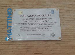 Oggi, 14 Luglio 2013, Palazzo Dogana (sede della Provincia di Foggia) riceve il sigillo Unesco di "Monumento della pace"