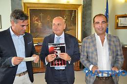 Le FOTO della sottoscrizione degli abbonamenti al Foggia Calcio da parte di Landella, Miranda e Cangelli