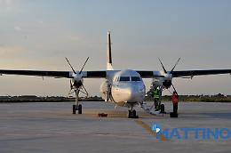La FOTO cronaca dell'atterraggio dell'aereo di Air Vallée che, per BlueWings Air, collegherà Foggia a Milano e Torino