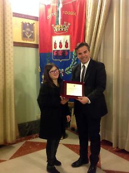 Una campionessa del mondo in Comune: il sindaco premia Martina Sassani