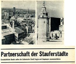 Oggi, 28 Giugno 1971, Foggia e Göppingen diventano gemelle
