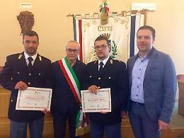 Monte Sant'Angelo ha premiato i suoi poliziotti-eroi
