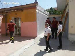 Via Lucera: crolla vecchio solaio, nessun ferito
