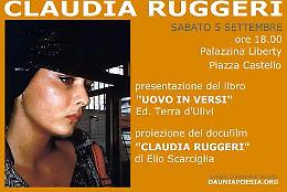 Torna "Daunia Poesia" con la raccolta di versi di Claudia Ruggeri