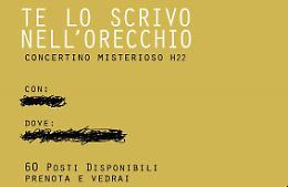 ‘Te lo scrivo nell’orecchio’. Il concertino misterioso organizzato dall’associazione Mediterraneo è Cultura