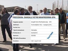 Fallisce la Manfredonia Vetro, i giudici di Treviso non danno ascolto a Emiliano e Riccardi
