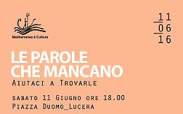 Pomeriggio in piazza per "Le parole che mancano"