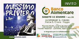 La solidarietà "rock" di Massimo Priviero per per il Banco Alimentare della Daunia