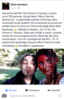 Il film su Gesualdo da Venosa alla Biennale del libro universitario
