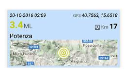 Terremoto nel Potentino: magnitudo 3.4 ma nessun danno