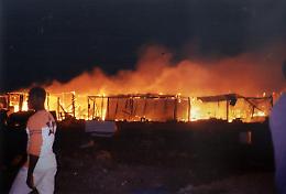 Incendio distrugge il Gran Ghetto di Rignano