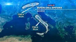 Per l'Epifania arriva la bufera di neve in Puglia, Basilicata, Molise e Campania