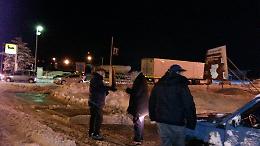 Neve, bloccato il casello autostradale di Candela