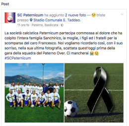 Muore dopo una pallonata durante la partita over 35