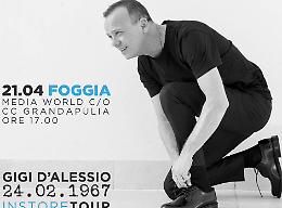 Il 21 aprile Gigi D'Alessio fa tappa al GrandApulia di Foggia