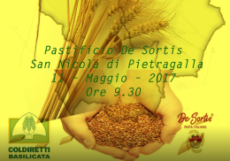 Pietragalla, accordo sul grano: la Coldiretti promuove la pasta tutta lucana