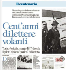 Cento anni fa il pilota lucano De Bernardi inventò la Posta aerea