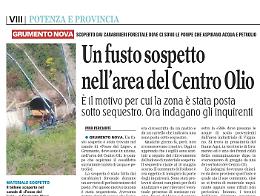 Centro oli, trovato un fusto sospetto nell'area dell'inquinamento. Indagini dei carabinieri forestali