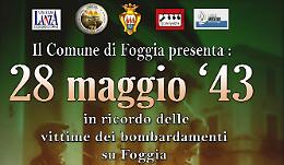 "28 maggio 1943", il teatro "Umberto Giordano" celebra il 74° anniversario dei bombardamenti  su Foggia    