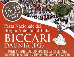 Biccari capitale dei Borghi d'Italia dal 15 al 18 giugno