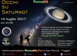 "Parco Città", stasera tutti col naso all'insù ad ammirare Saturno