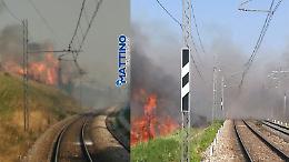 La Termoli-Foggia in un inferno di fuoco: ferrovia, autostrada e Statale 16 bloccate