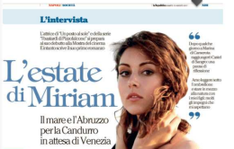 L'estate di Miriam Candurro, tra Nova Siri e il Cilento