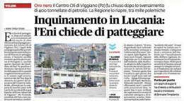 Sversamento di greggio a Viggiano, l'Eni vuole patteggiare?