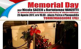 Domani a Torremaggiore il ricordo di Sacco e Vanzetti