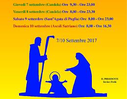 48° Convegno Nazionale “Il Presepio segno di fraternità”: a Candela, Ascoli Satriano e Sant’ Agata di Puglia