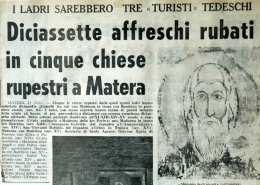 Il documentario sui furti nelle chiese rupestri di Matera alla Biennale di Firenze