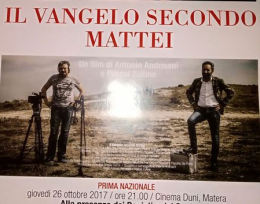 In prima nazionale a Matera "Il vangeo secondo Mattei"