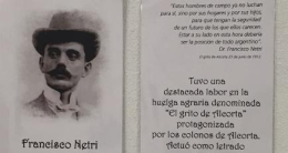 Albano ricorda il suo rivoluzionario Francisco Netri, ucciso in Argentina