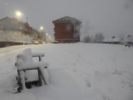 «Bunvni a Fait, lu pais me auto la Pugli», candidamente cosparso di neve