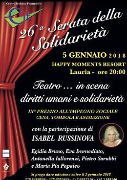 Cif, a Lauria la 26esima serata della solidarietà